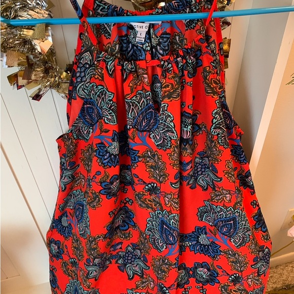 Red and Blue Paisley Tank Top - Picture 1 of 1